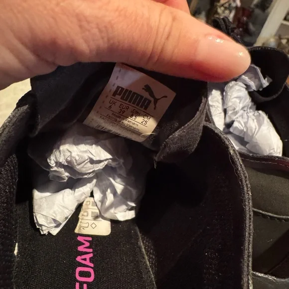 Puma Black and Pink SoftFoam Sneakers - Picture 7 of 8